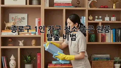 종로구 1인 가구 청소🧹: 좁은 원룸 탈출 비법!✨